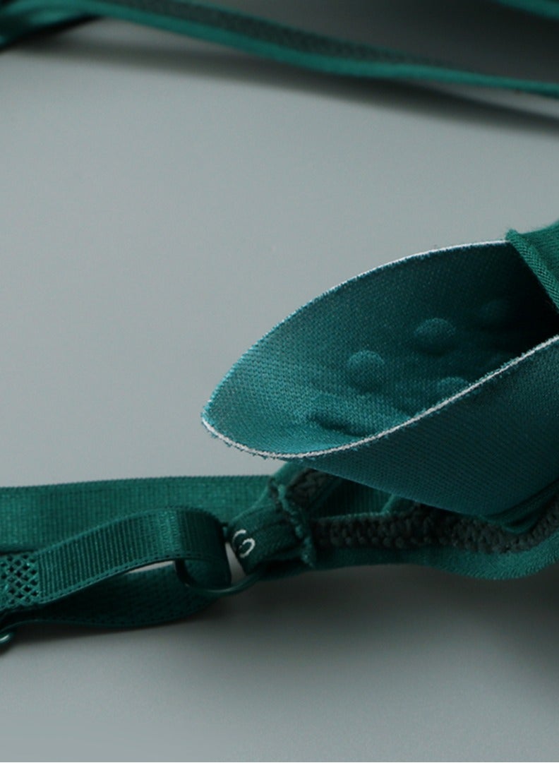 Green Bikini Set with Wide Bottom and Bra  - Image 4