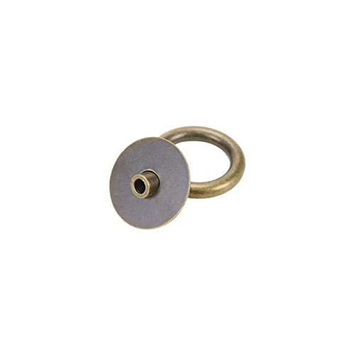 FarBoat 4 Sets Oriental Retro Style Drop Ring Pulls Vintage Brass Drawer Handles Antique Hardware for Furniture Woodboxes Cases Chests (1-Inch Drop Ring, Bronze) - Image 4