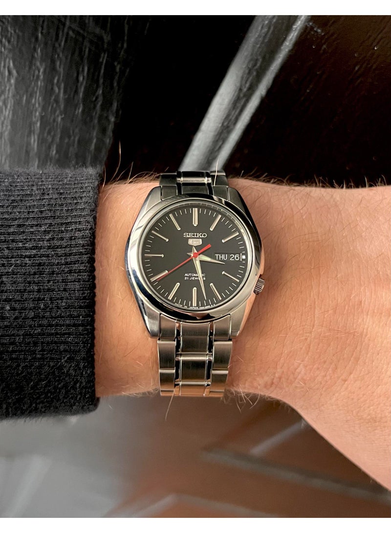Seiko 5 SNKL45J1 – Automatic Stainless Steel Men’s Watch – Black Dial – 37 mm - Image 1
