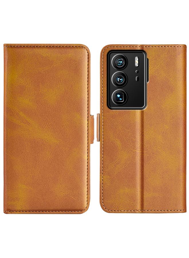 Case For ZTE Axon 40 Ultra Dual-side Magnetic Buckle Leather Phone Case