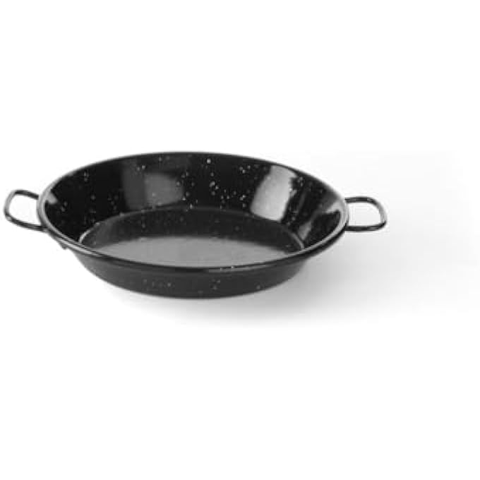هندي Paellera Esmaltada Sartn Para Paella Cocinar Y Servir Apto Para Varias Fuentes De Calor باستثناء المطبخ De Induccin Apta Para El Lavavajillas Dimetro 200XH36 مم Chapa Acero Esmaltado - Image 1