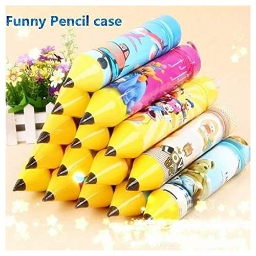 SILLYME Pencil Shaped Stationery Case Pouch for Kids | Birthday Return Gift (Mixed Design - 10pc) - Image 5