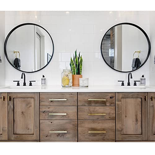 WOWOW 2 Handle Bathroom Faucet Oil Rubbed Bronze Bathroom Sink Faucet Widespread Vanity Faucet 3 Hole with Pop Up Drain and Supply Hoses High Arc Basin Faucet - Image 3