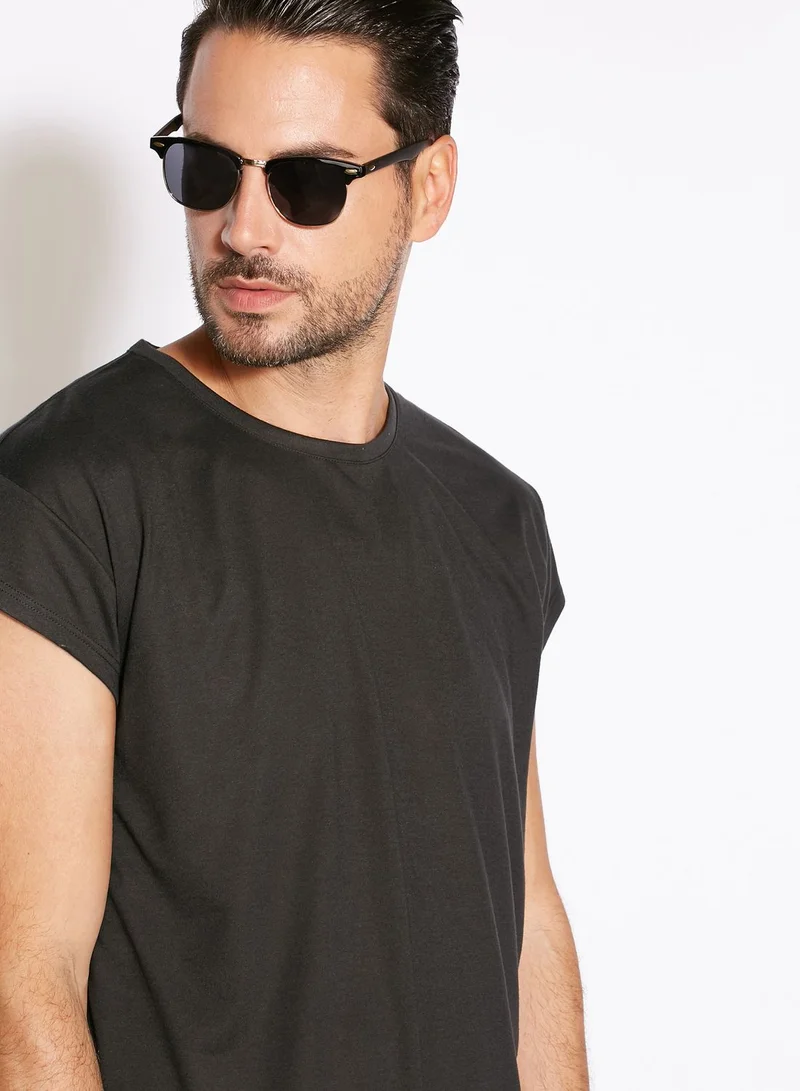 TOPMAN Retro Half Frame Sunglasses