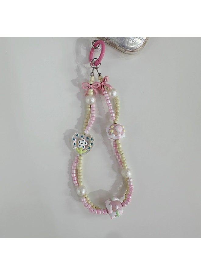 NIBEMINENT Phone Charm/ Chain Strap for Women Girls, Chic And Casual Cell Phone Case Lanyard Wrist Strap - Image 1