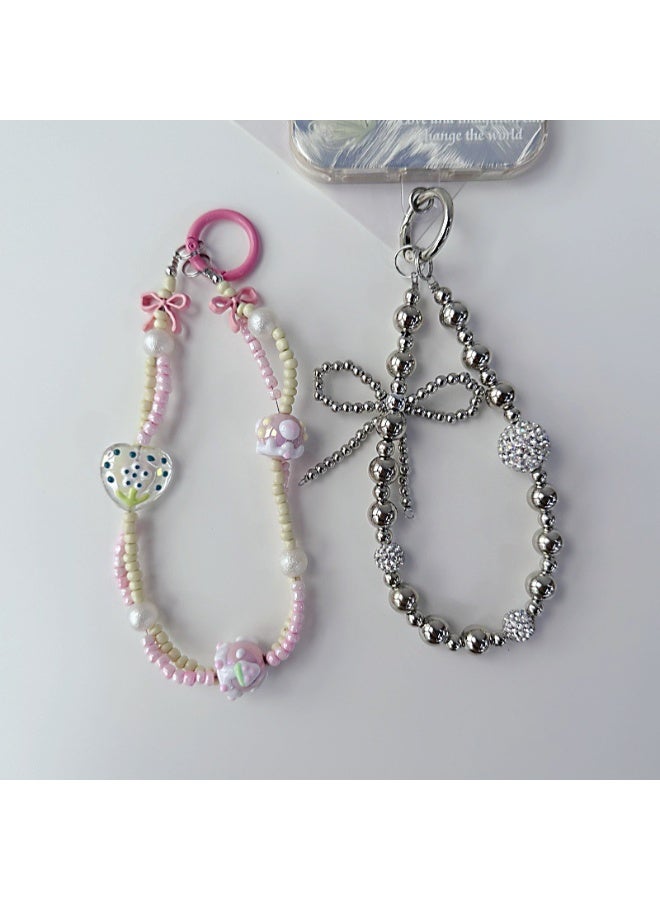 NIBEMINENT Phone Charm/ Chain Strap for Women Girls, Chic And Casual Cell Phone Case Lanyard Wrist Strap - Image 2