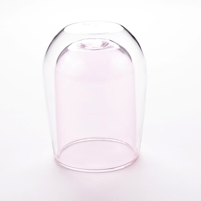 The Better Home Zest Series Coloured Double Wall Glass Cup (2Pcs - 190ml) | Drinking Glass | Water Glass Cup Set | Glass Tea Cups | Tea Glass | Glass For Water | Drinking Glass (Pink) - Image 3