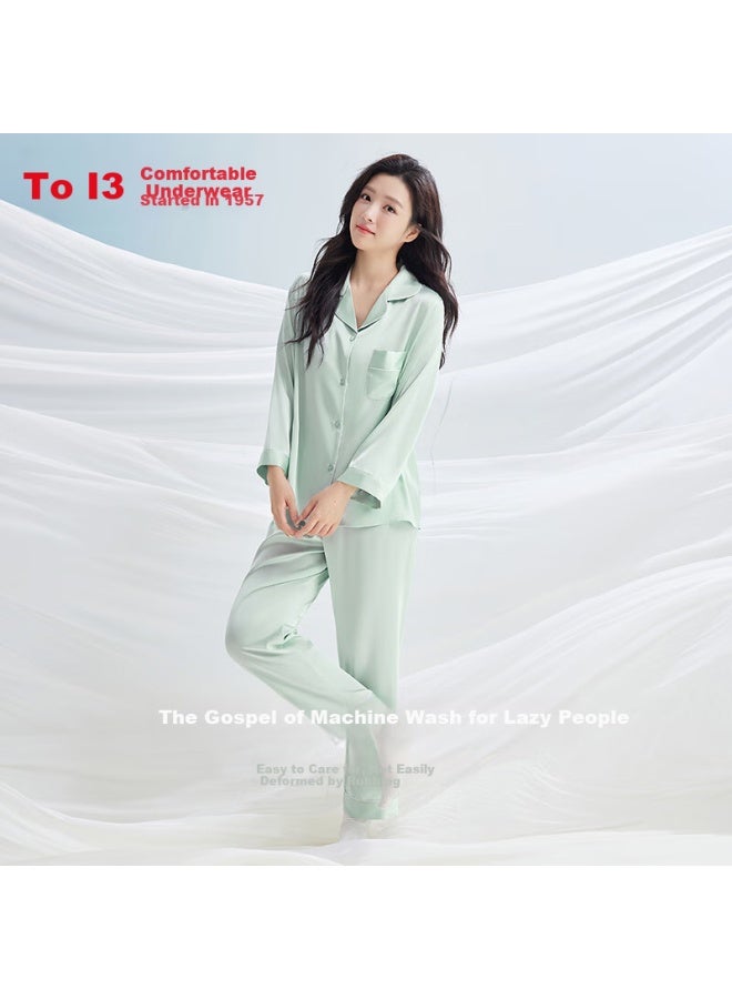 Hongdou Women's Ice Silk Smooth And Breathable Loose Long Sleeve Cardigan H E Wear【new In Spring/summer 25】 - Image 3