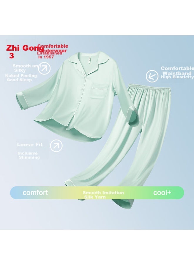 Hongdou Women's Ice Silk Smooth And Breathable Loose Long Sleeve Cardigan H E Wear【new In Spring/summer 25】 - Image 4