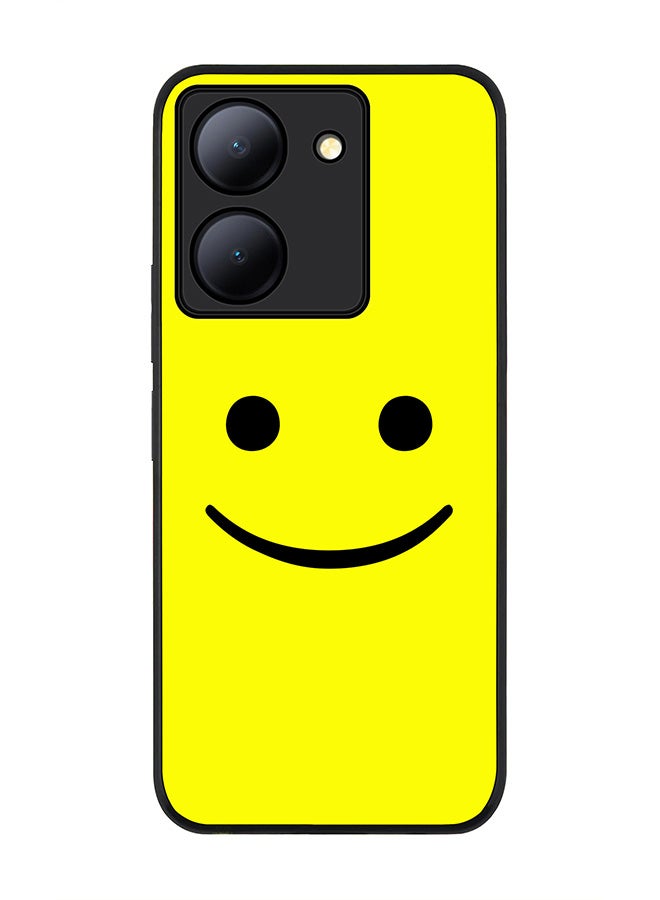 Stylizedd Rugged Black Edge case for Vivo Y27s/ Vivo Y27 5G, Slim fit Soft Case Flexible Rubber Edges Anti Drop TPU Gel Thin Cover - Blimey Smiley - Image 1