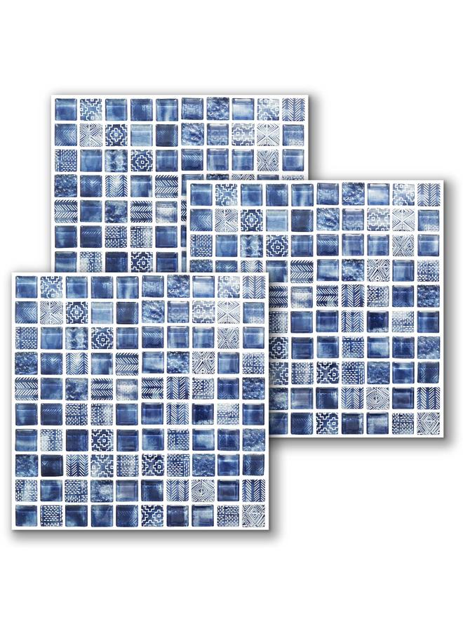 Bluejw 10 Pieces Tile Sticker Fashion Mosaic Tile Stickers Kitchen Waterproof Removable Wall Stickers Bedroom Floor Stickers - Image 1