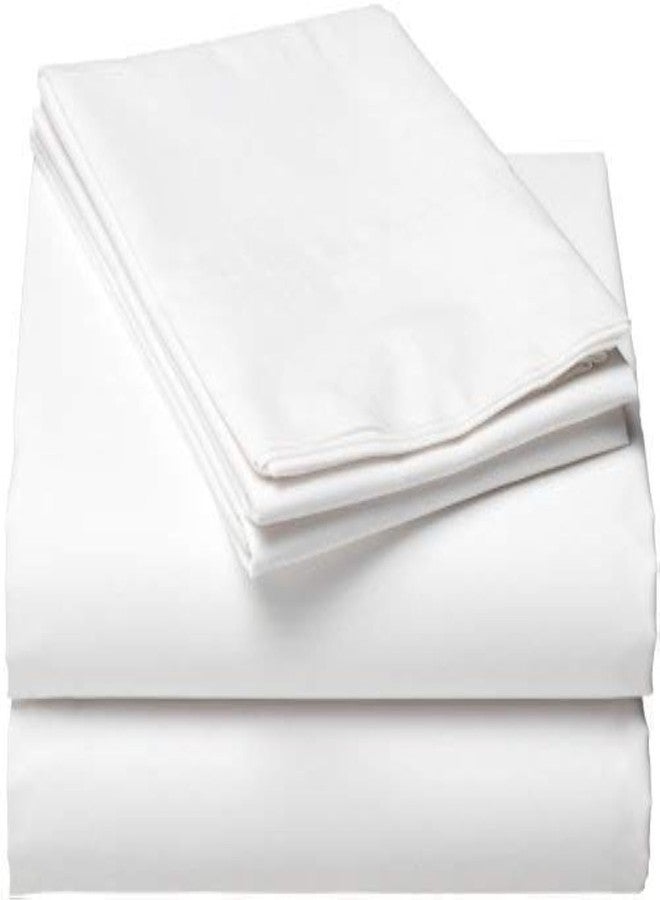 DESI DHANG White Cotton Single Bedsheet, 140 cm X 220 cm Without Pillow Cover, Normal Quality, Pack of 1 - Image 1