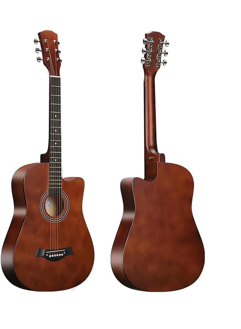 Bukela 38inch Wood Acoustic Guitar for Adults, 6 Steel-String Acoustic Guitar With Guitar Bag, Elementary Tutorial of Folk Guitar for Beginners. - Image 4