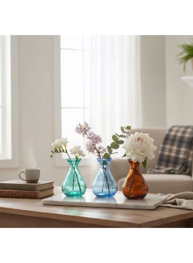 Pan Home Simplicity Recycled Glass Vase - Light Blue - Image 3