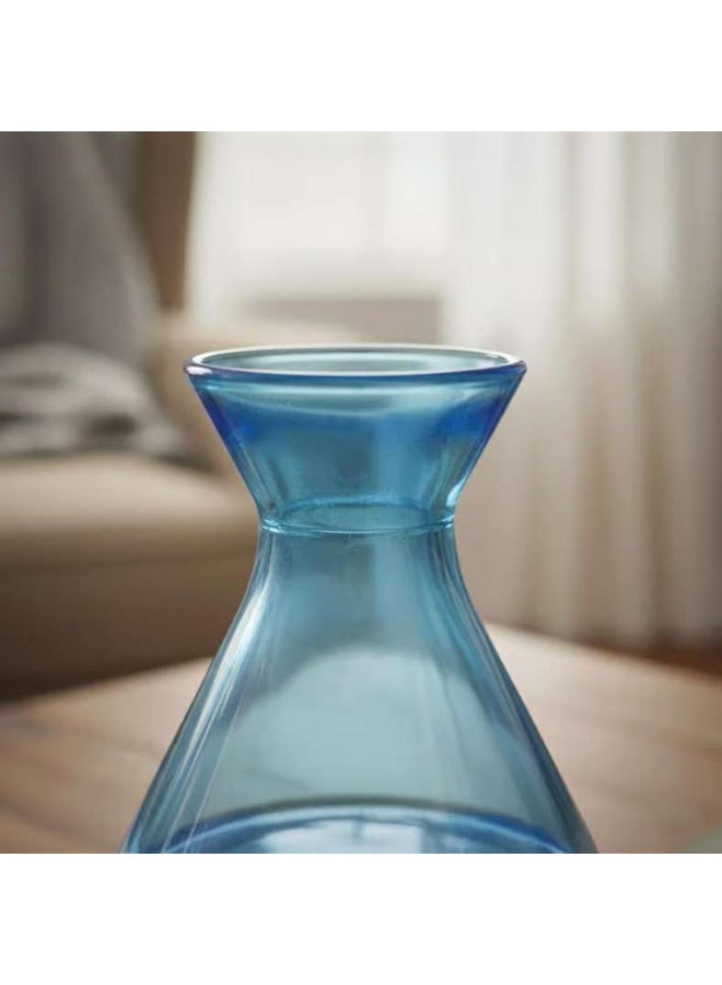 Pan Home Simplicity Recycled Glass Vase - Light Blue - Image 2