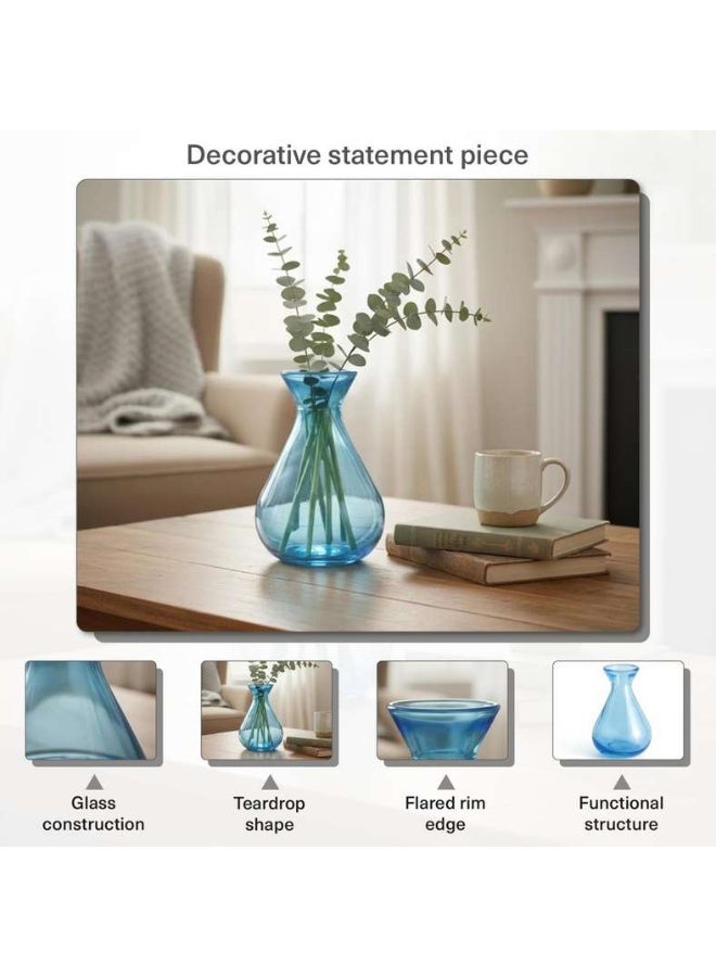 Pan Home Simplicity Recycled Glass Vase - Light Blue - Image 5