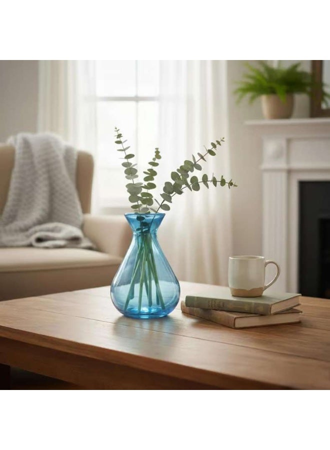 Pan Home Simplicity Recycled Glass Vase - Light Blue - Image 1