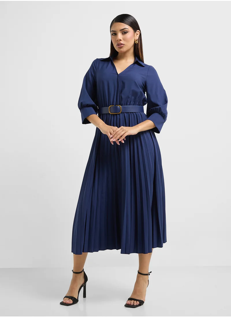 ايلا Pleated Dress With Belt