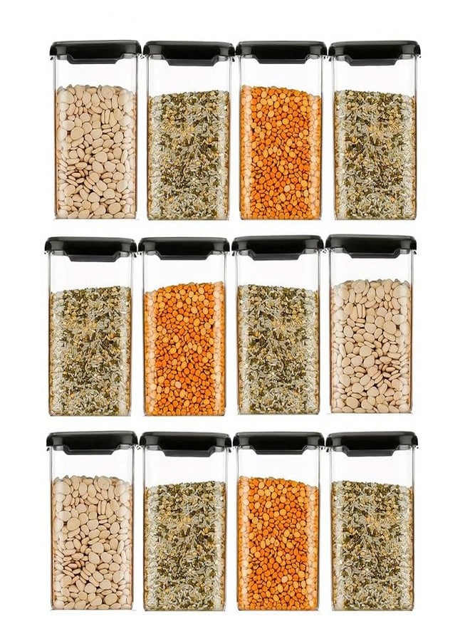 KWER Air Tight Containers For Kitchen Storage Set, BPA Container For Kitchen Storage Set, Kitchen Organizer And Kitchen Accessories Items & Storage(1200 Ml Set Of 6)(Plastic) - Image 2