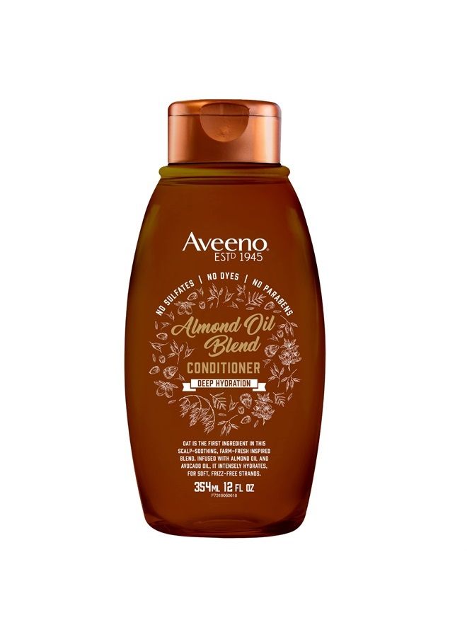 Aveeno Almond Oil Blend Sulfate-Free Conditioner with Avocado Oil for Intense Hydration, Deep Moisturizing Conditioner for Thick, Curly, Frizzy or Coarse Hair, Paraben & Dye-Free, 12 Fl Oz - Image 1