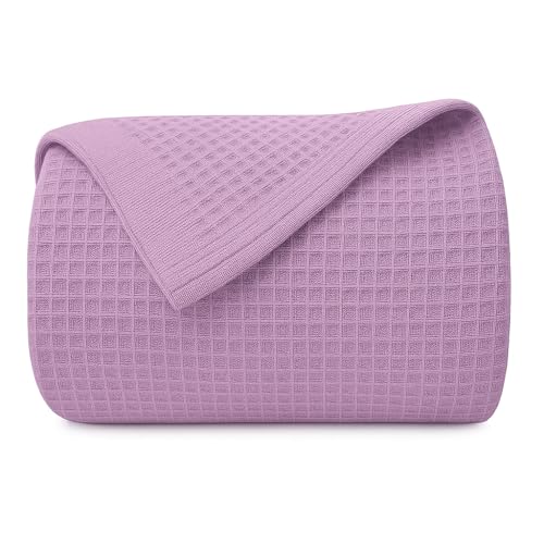 Bhoomi Impex Super Soft & Breathable 100% Microfiber Waffle Blanket – Throw Blanket and Quilt for Bed & Sofa Single(60x90) Size - Pastel Purple - Image 1