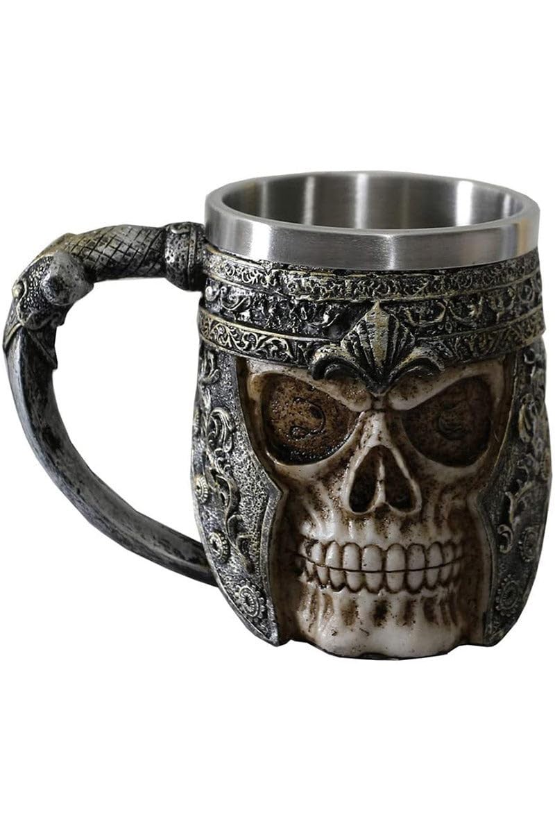 Pacific Giftware Medieval Viking Warrior Helmet Skull Mug Gothic Tankard 11oz Beer Mug Drinking Vessel - Image 2