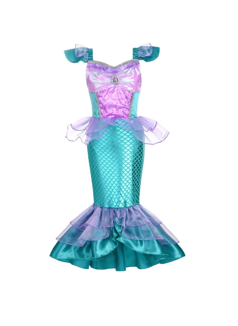 Y&D Party Performance Ariel Children's Cosplay Dress Little Mermaid Princess Dress Children's Mermaid Clothing  - Image 2