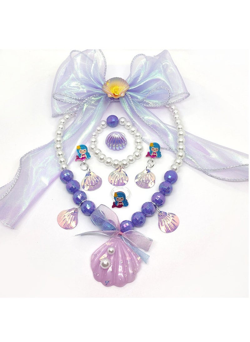 Y&D Party Performance Ariel Children's Cosplay Dress Little Mermaid Princess Dress Children's Mermaid Clothing  - Image 4