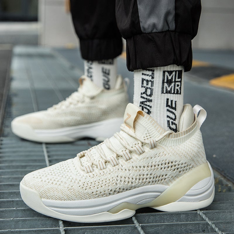 Basketball Shoes Friction Sound Ultra-Light Low-Top Running Men'S Shoes Fly Woven Surface Casual Sports Shoes Fashion All-Match Fashionable Women'S Shoes - Image 2