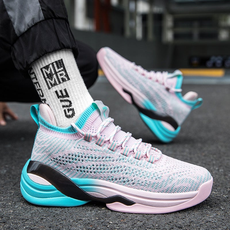 Basketball Shoes Friction Sound Ultra-Light Low-Top Running Men'S Shoes Fly Woven Surface Casual Sports Shoes Fashion All-Match Fashionable Women'S Shoes - Image 5