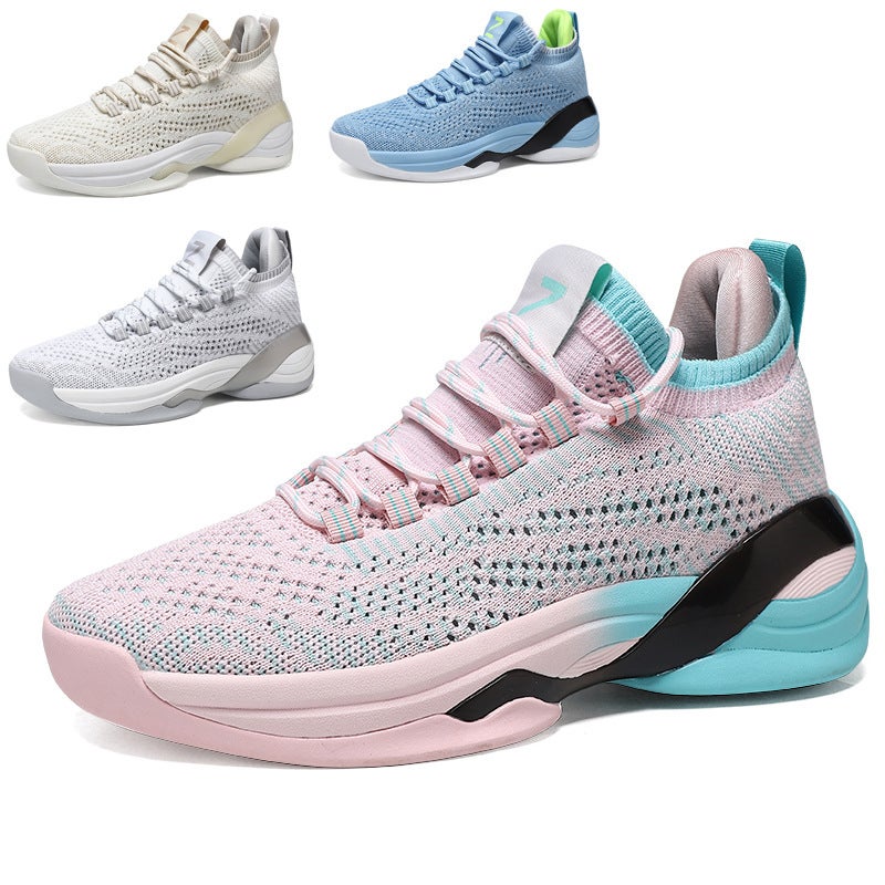 Basketball Shoes Friction Sound Ultra-Light Low-Top Running Men'S Shoes Fly Woven Surface Casual Sports Shoes Fashion All-Match Fashionable Women'S Shoes - Image 3