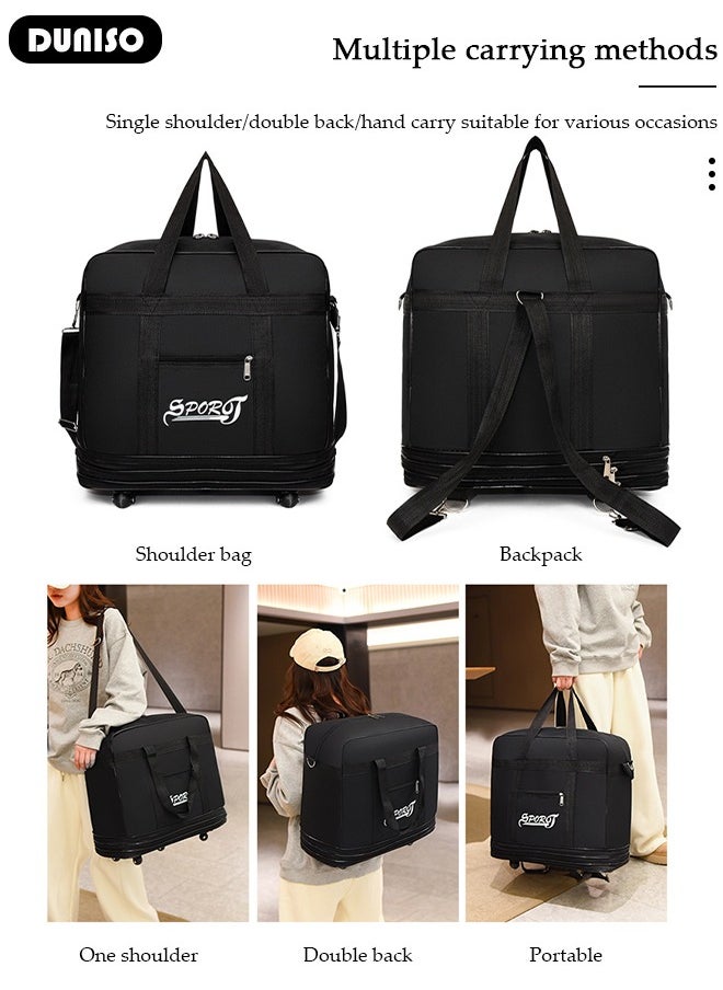 DUNISO - Expandable Foldable Luggage Bag Suitcase Collapsible Rolling Travel Luggage Bag Duffel Bag for Men and Women Lightweight Suitcases - Image 1