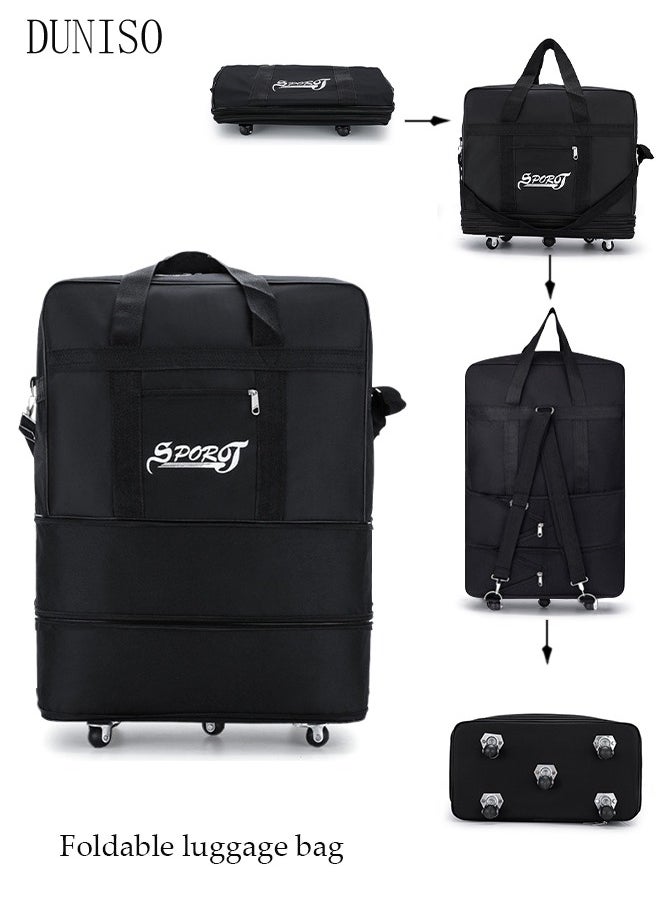 DUNISO - Expandable Foldable Luggage Bag Suitcase Collapsible Rolling Travel Luggage Bag Duffel Bag for Men and Women Lightweight Suitcases - Image 1