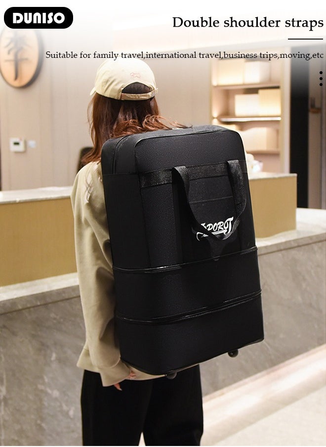 DUNISO - Expandable Foldable Luggage Bag Suitcase Collapsible Rolling Travel Luggage Bag Duffel Bag for Men and Women Lightweight Suitcases - Image 1