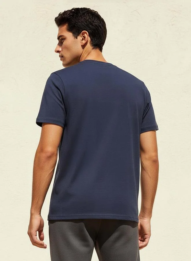Kappa BLUE Kappa Men Embroidered T shirt for Men | Best Price UAE