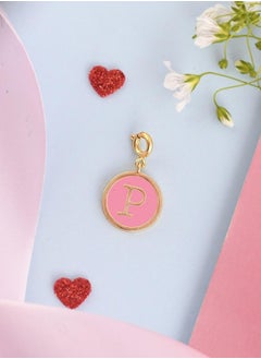 VOYLLA Valentine's Day Collection Alphabet P Pink Enamel Charm  - Image 1