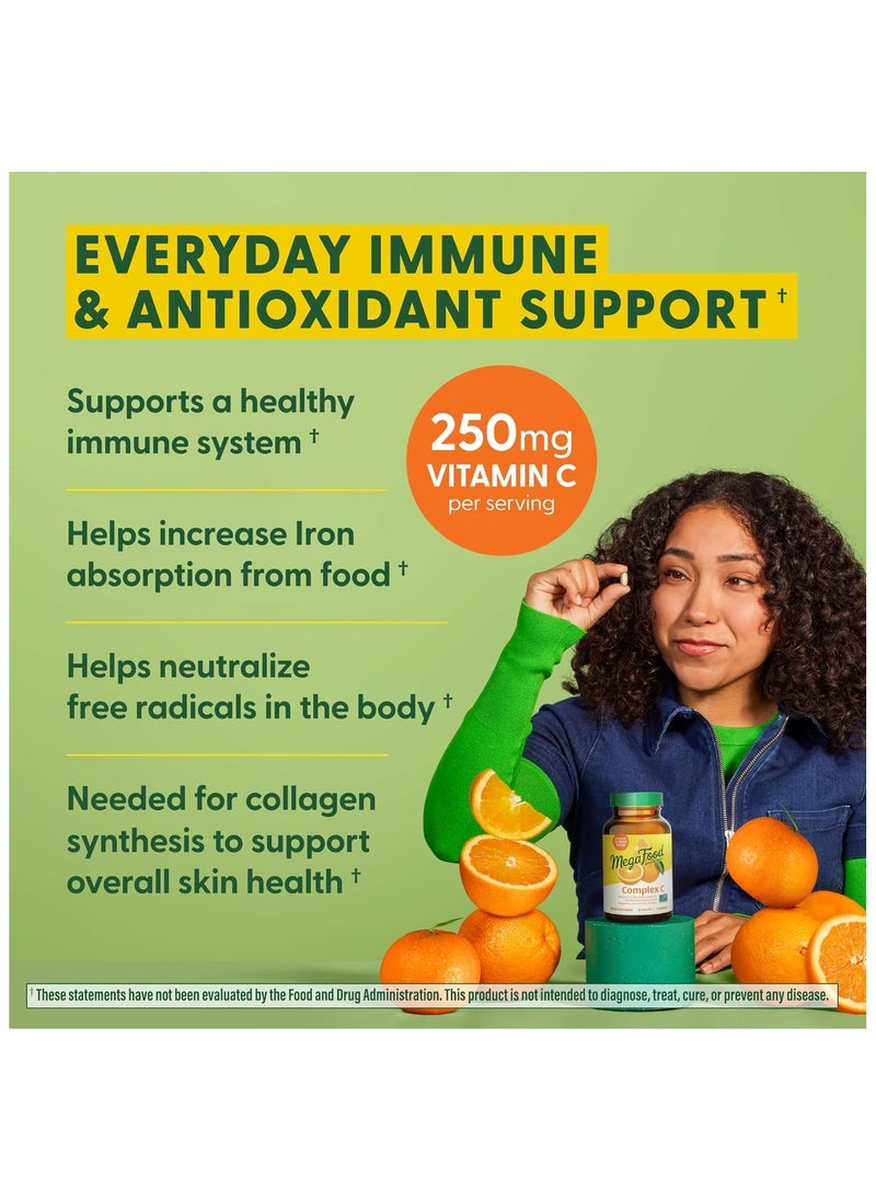 MegaFood - MegaFood Complex C -Helps provide daily support for the immune system , supports overall skin health / dietary supplement 60 tablets / 60 servings. - Image 1