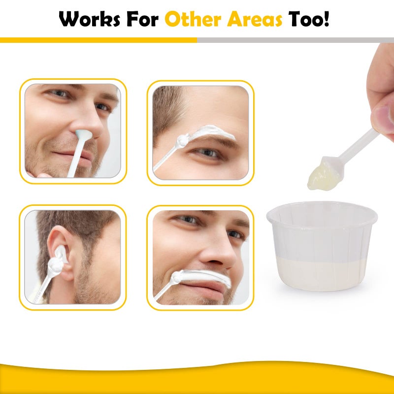 Charmonic 120g Nose Hair Waxing Kit with 40 Applicators - Quick & Painless Hair Remover for Men and Women, Up to 20 Uses - Image 5