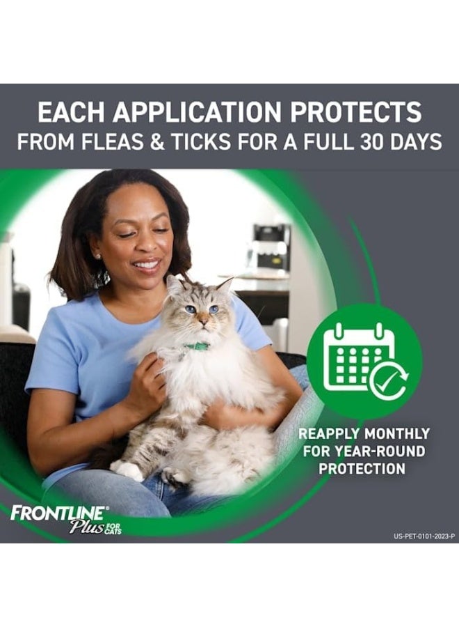 FRONTLINE Plus Flea & Tick Spot Treatment for Cat & Kitten (Green) Count of 3 - Image 5