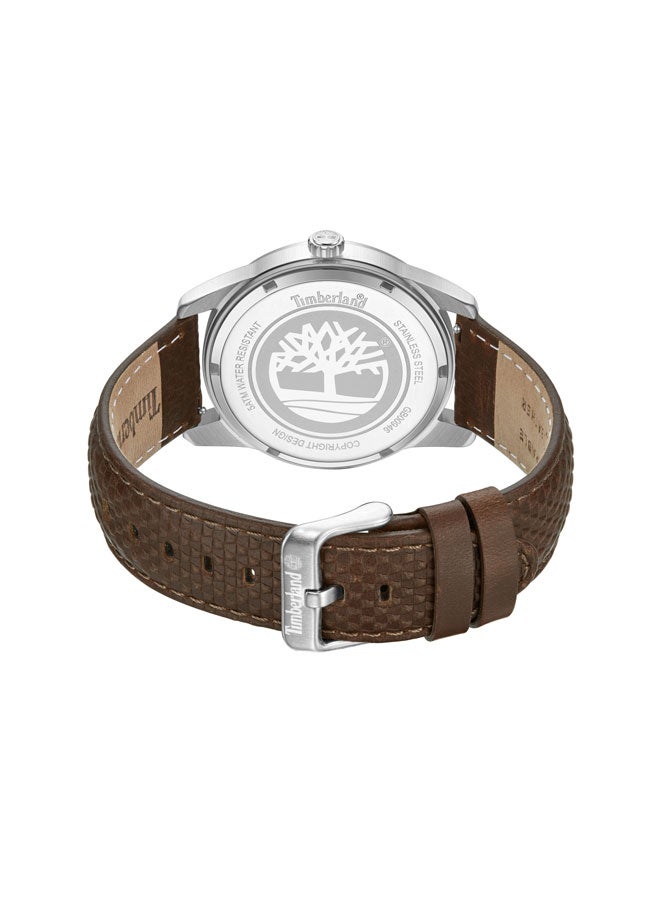 Timberland Men Jahscepi Black Dial Leather Strap Analog Watch for Men, 42mm - Image 3