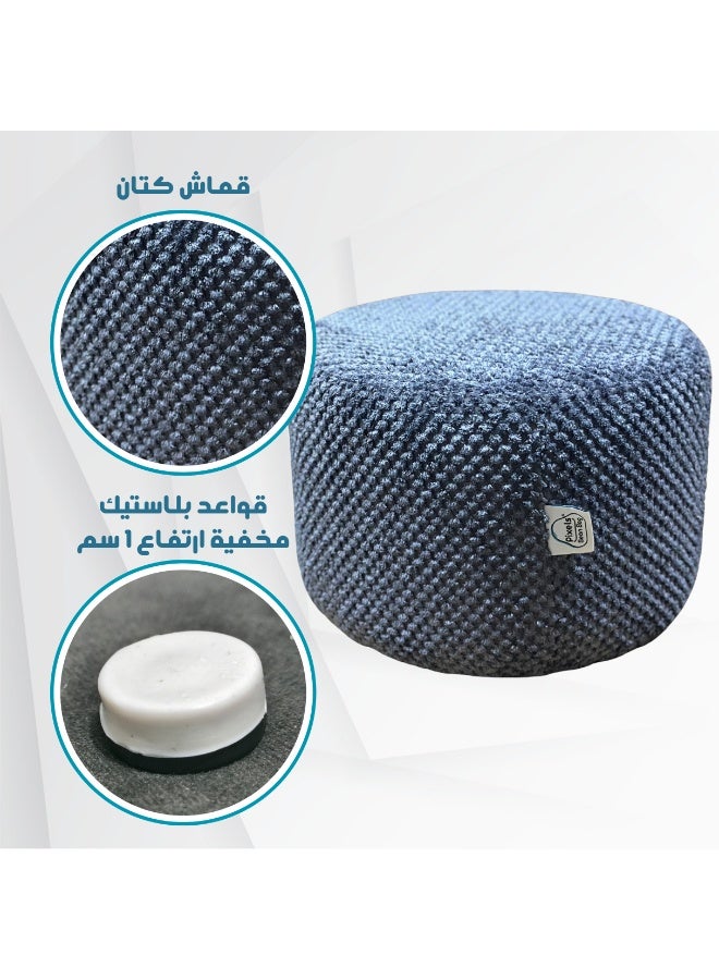 PixelsBeanBag Round Ottoman, for Living Room and Bedroom - Image 3