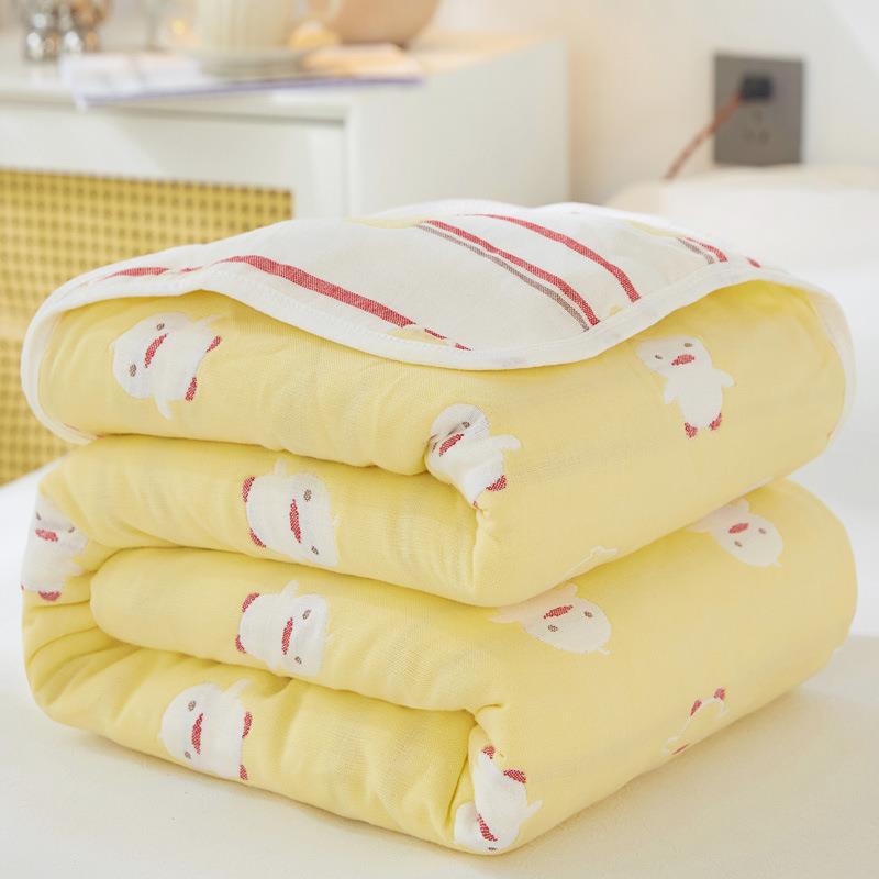 100% Cotton Lightweight Summer Baby Blanket (Duckling) 