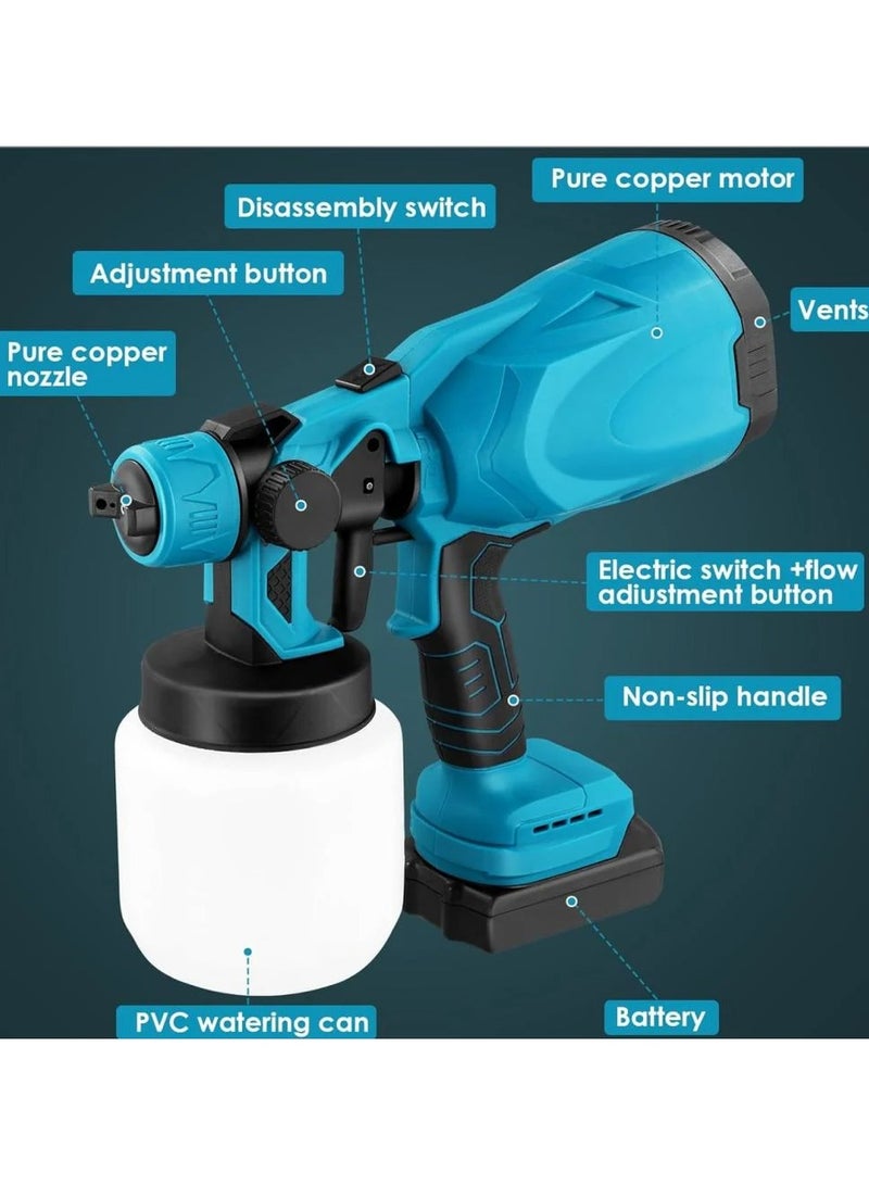 Denx Electric paint gun with detachable tank, lightweight design, easy to spray and clean, for home and outdoor use and painting projects - Image 4