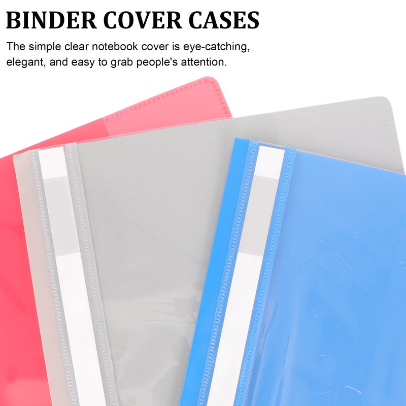 12 pcs Transparent Loose Leaf Sheet Cover A4 Paper File Paper Binder Portable Binder Organizer for Office - Image 4