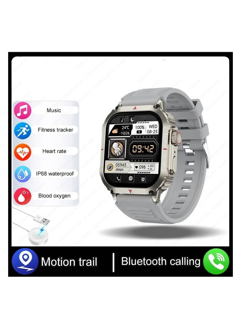 AROAQ Smart Watch Men Women 1.95" Screen Compass GPS Wireless Charging NFC Sport Smart Watch For Android ios