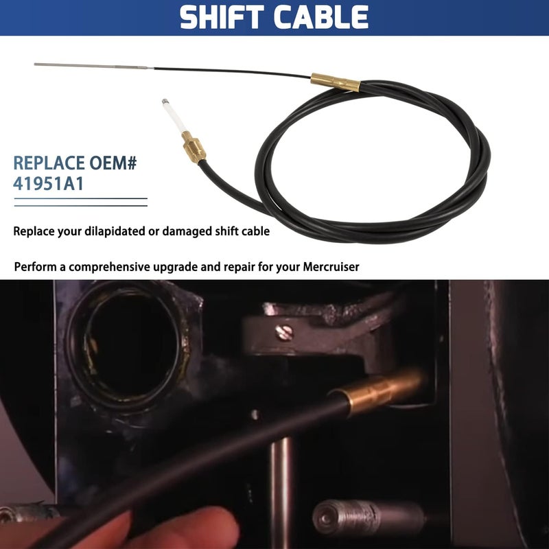 Bzsunway Lower Shift Cable Kit 865436A02 for MerCruiser Alpha Gen One & Two - Image 2
