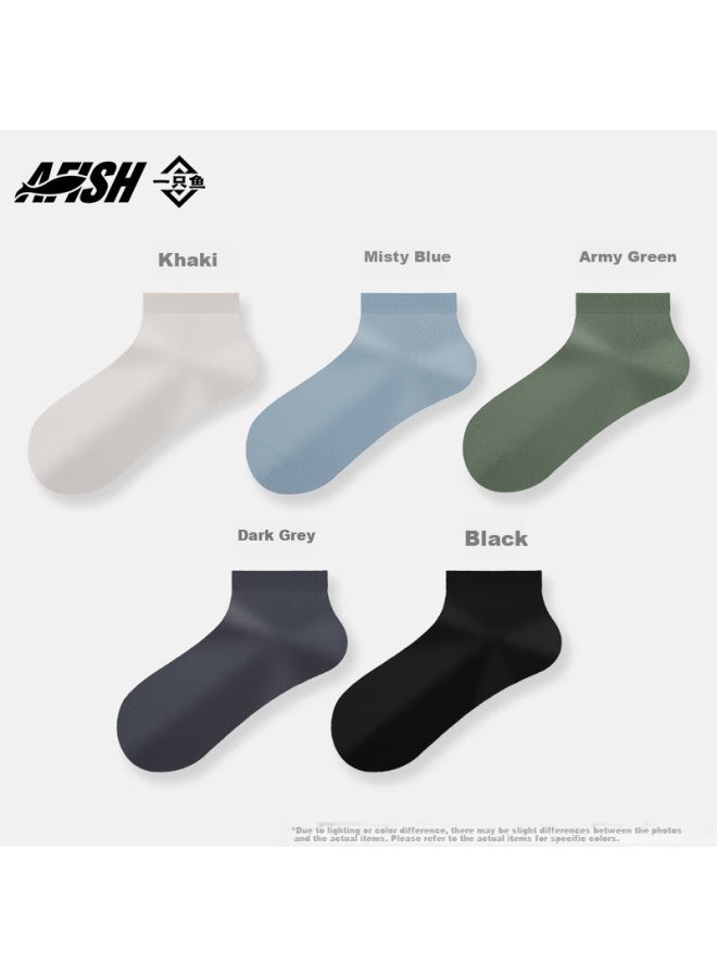 A FISH Men's Spring And Summer Short Socks With 10a Grade Antibacterial And Odor-resistant Pure Cotton, Breathable And Sweat-absorbing For Outdoor Activities - Image 3