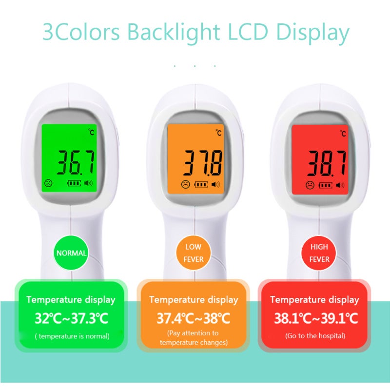 Non-contact Infrared Thermometer: White, ≤0.5s Instant Reading - Dual Measuring Modes Accurate Thermometer for Home, Medical Use And Daily Fever Screening - Image 3