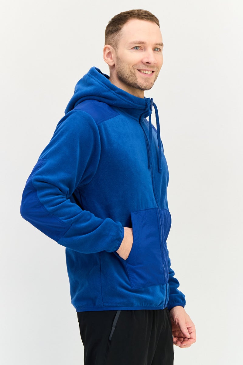Nike Men Sportswear Fit Embroidered Logo Long Sleeve Outdoor Hoodie, Blue - Image 2