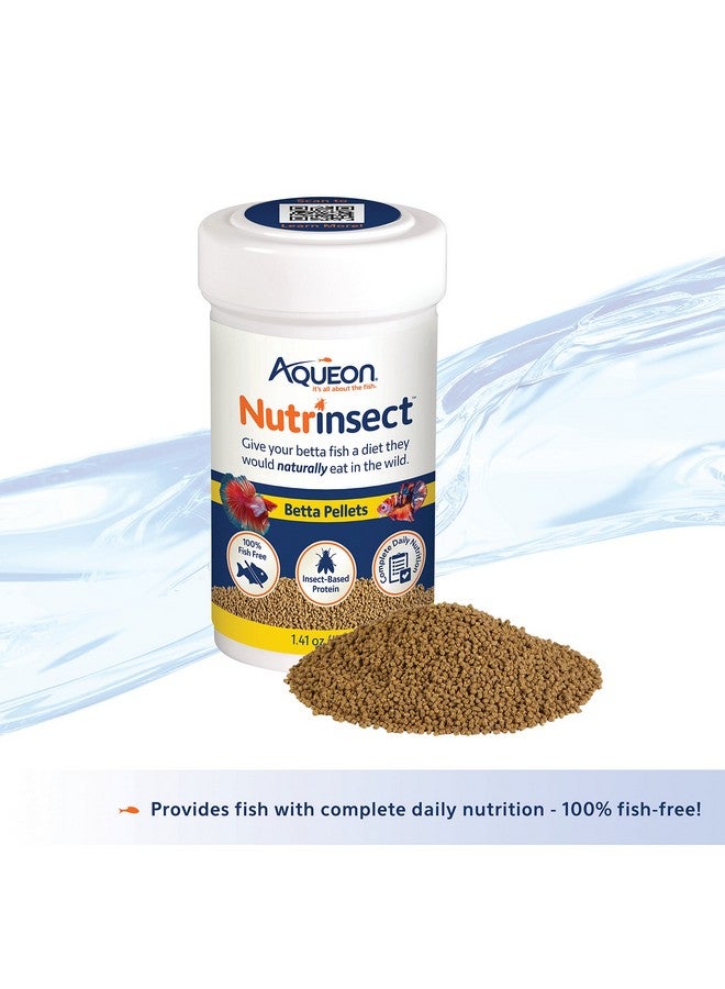 Aqueon Nutrinsect Fish-Free Fish Food, Betta Pellets, 1.41 oz - Image 2